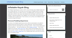 Desktop Screenshot of inflatablekayakblog.com