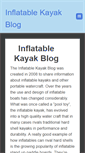 Mobile Screenshot of inflatablekayakblog.com